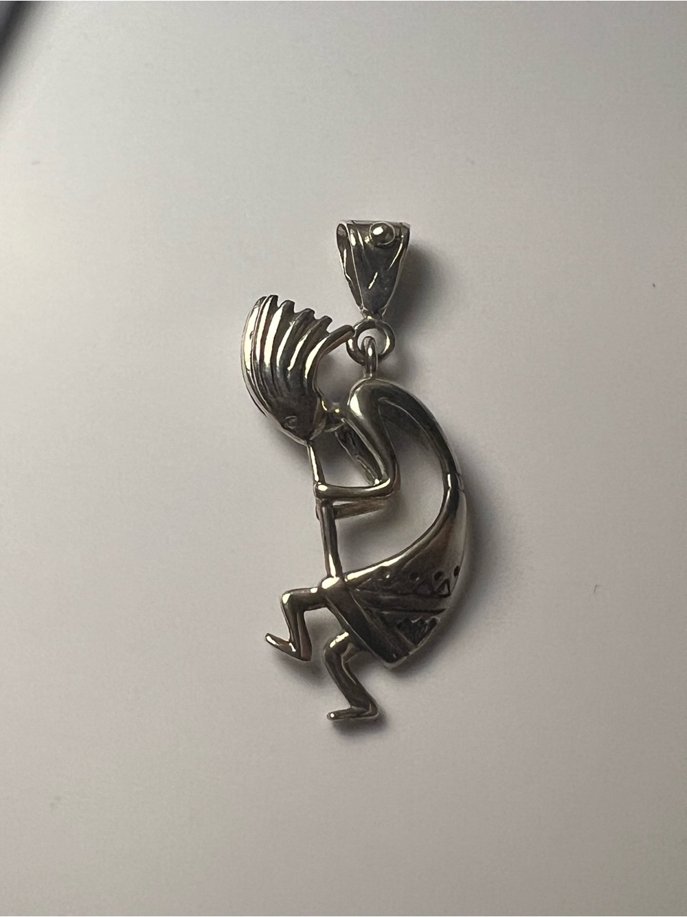 Vintage Silver Kokopelli Pendant - Silver